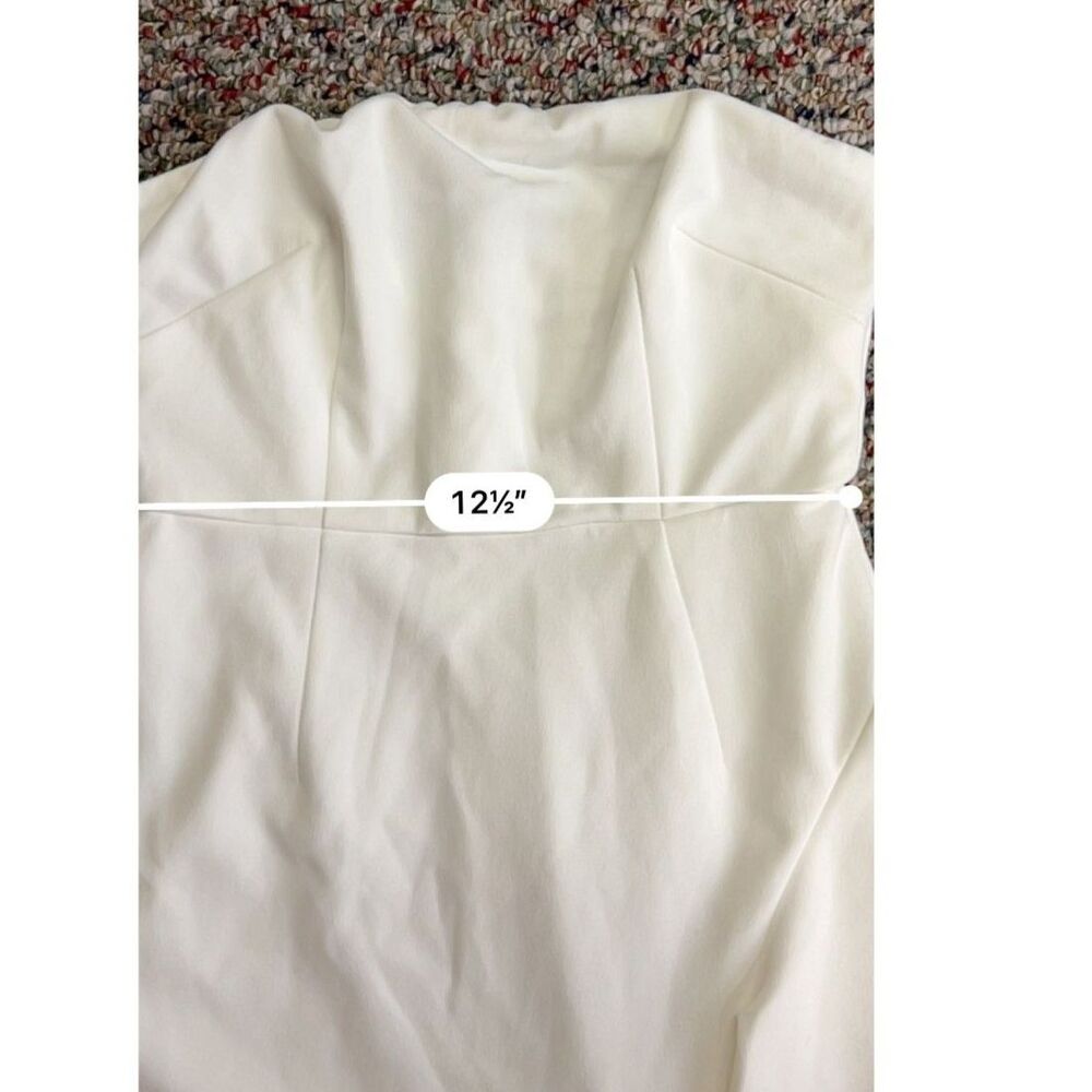 Selfie Leslie Women's NWOT Corby White Ruffle Strapless Bandeau Dress Size M - Picture 15 of 16